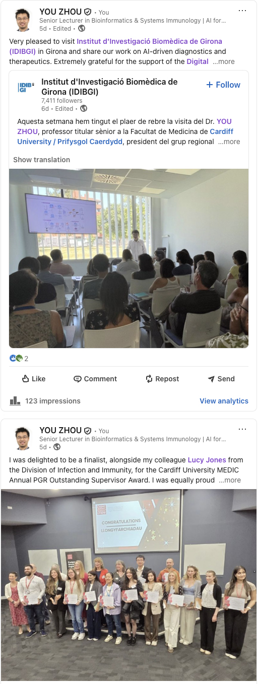 LinkedIn updates from You Zhou